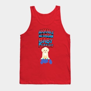 Adorable Newborn Baby Puppies Tank Top